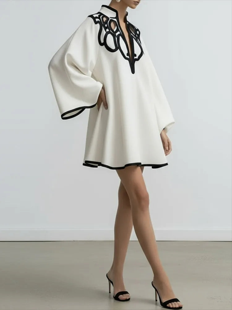 Vestido mini anos 70 branco