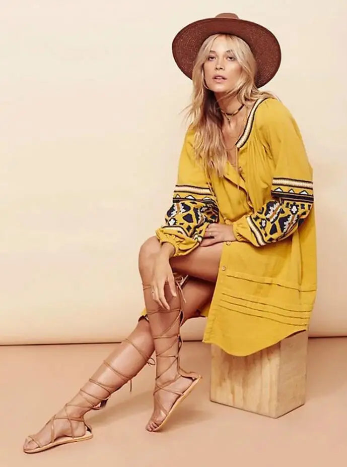 Vestido BATA . Boho