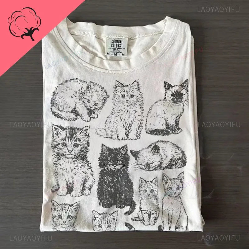 Camiseta gato tatoo