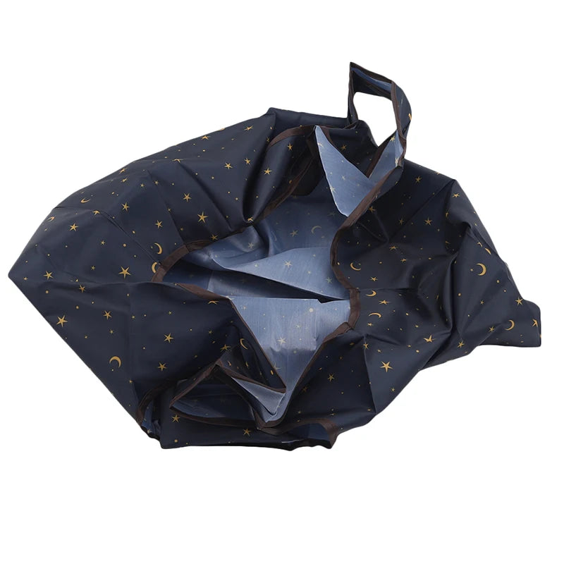 Saco de armazenamento de compras dobrável grosso grande capacidade saco de compras reutilizável eco amigável supermercado bolsa de ombro à prova dwaterproof água