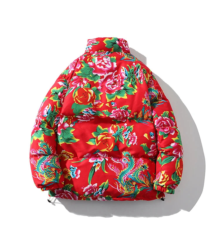 Jaqueta Parka flores