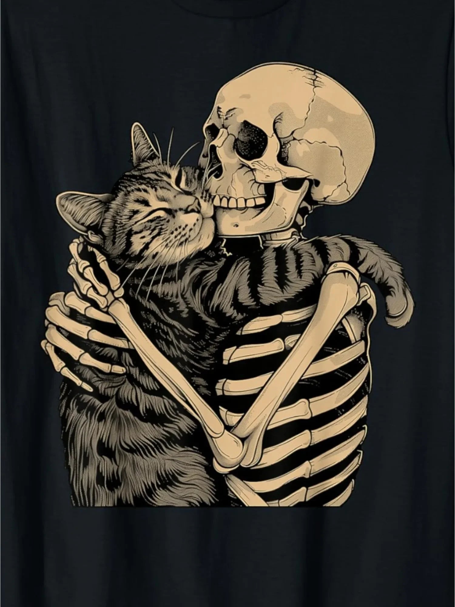 Camiseta esqueleto cat