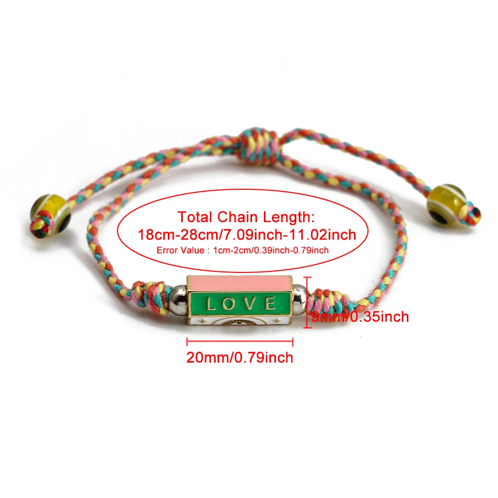 Pulseira olho grego corda trançada