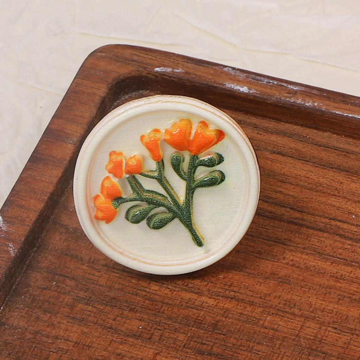 Anéis Ajustáveis de Estilo Francês Retro com Estampa Geométrica de Flores para Mulheres, Joias Artísticas Personalizadas