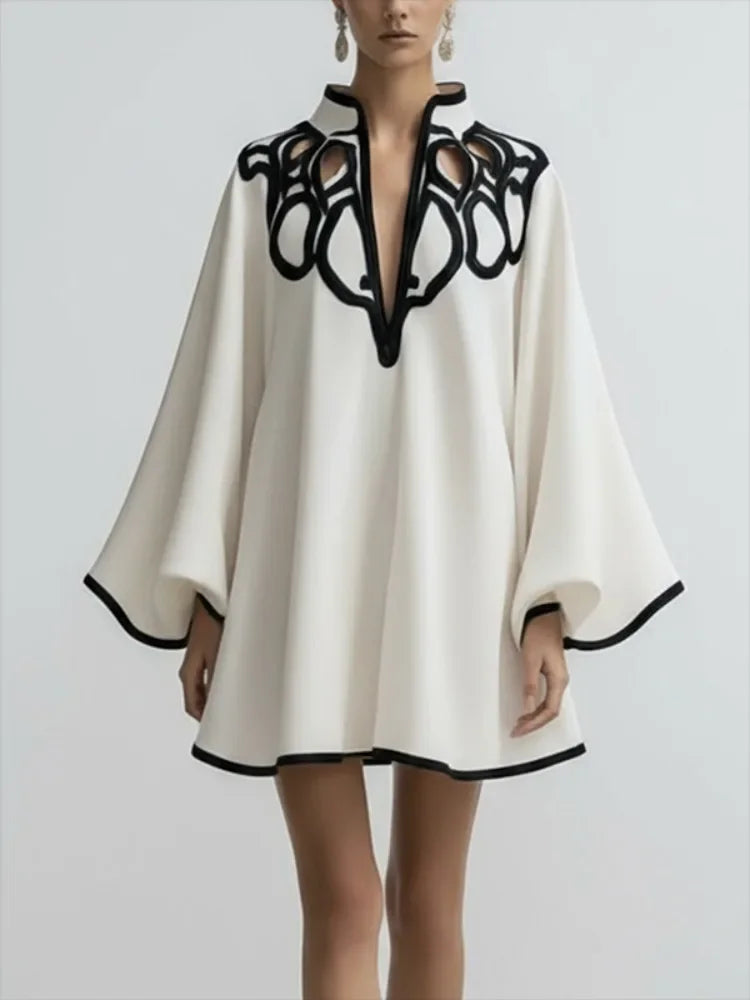 Vestido mini anos 70 branco