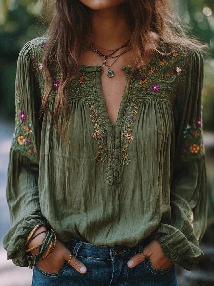 Blusa Feminina Estilo Étnico