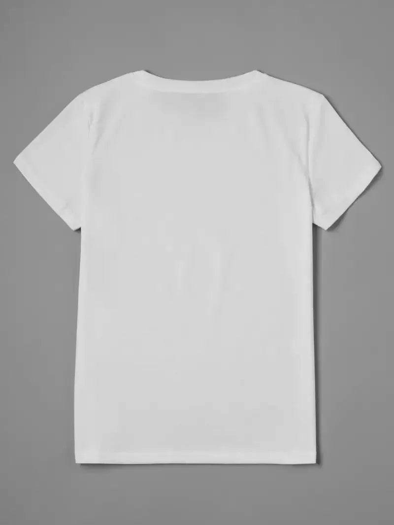 Camiseta retro dos desenhos animados bruxa vassoura fase da lua padrão impresso rua versátil roupas femininas em torno do pescoço estilo topo camiseta