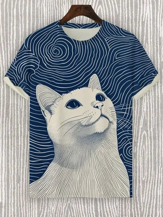 Camiseta cat vermelha e variações