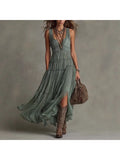 Vestido Maxi Verde Boho