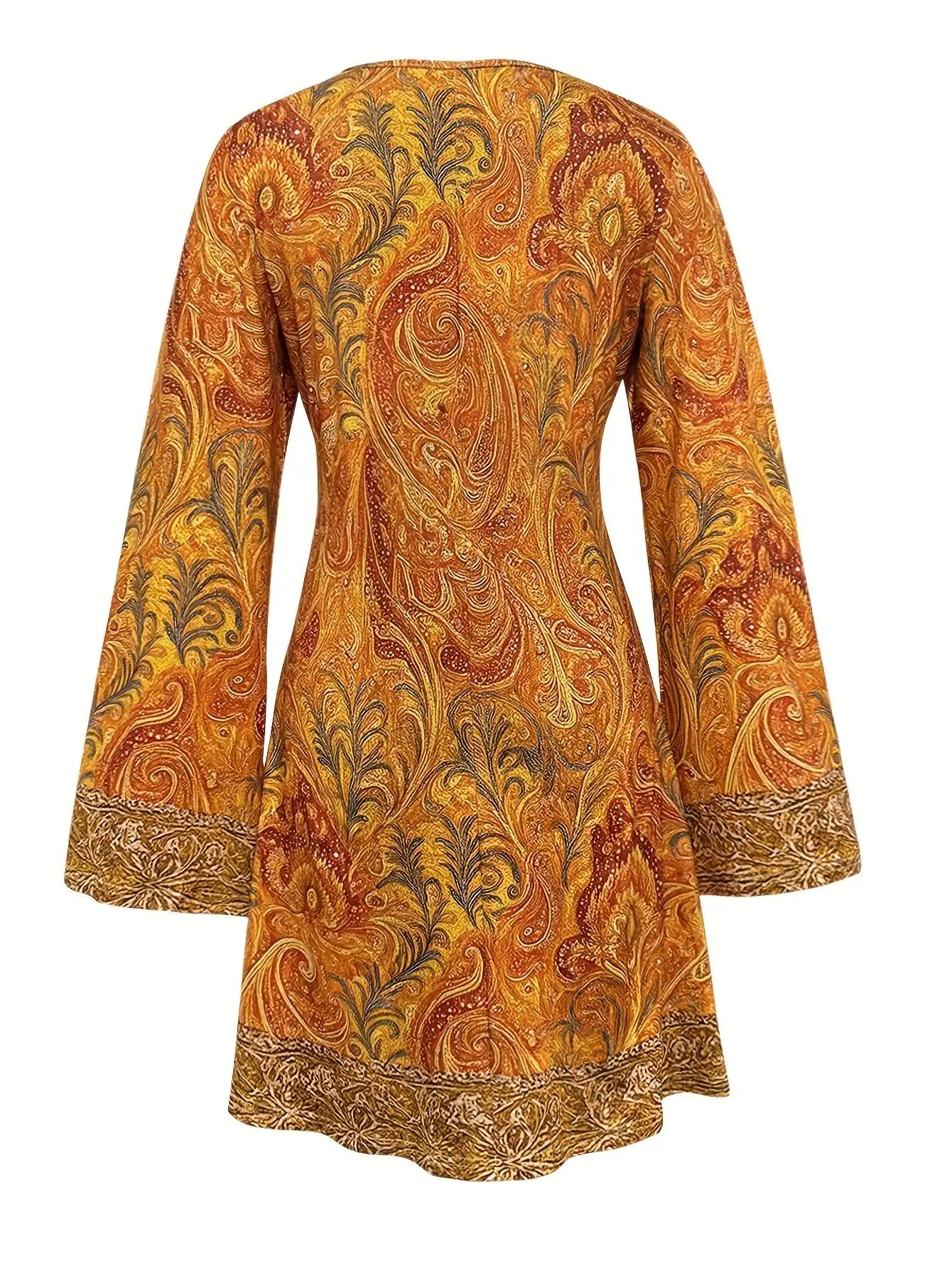 Vestido boho decote