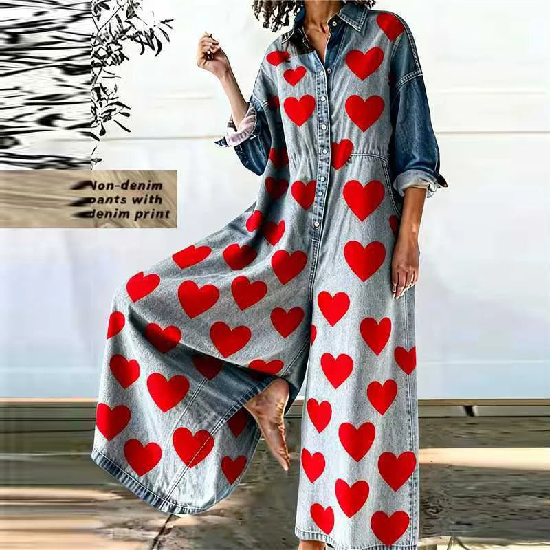 Macacão Feminino jeans estampas