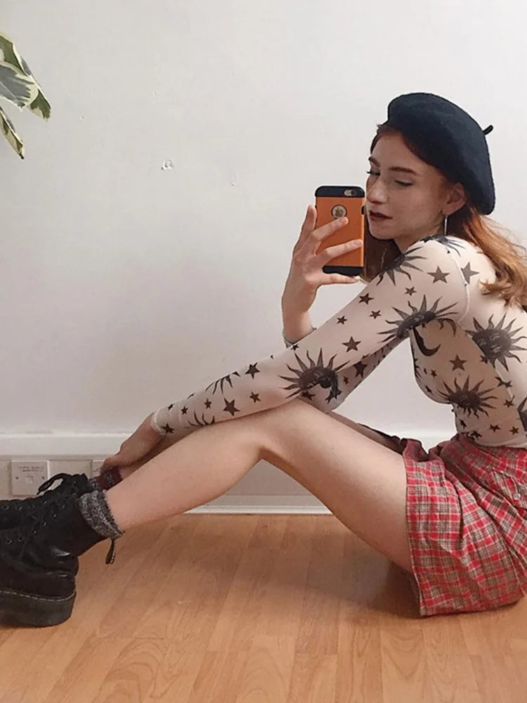 Blusa malha transparência