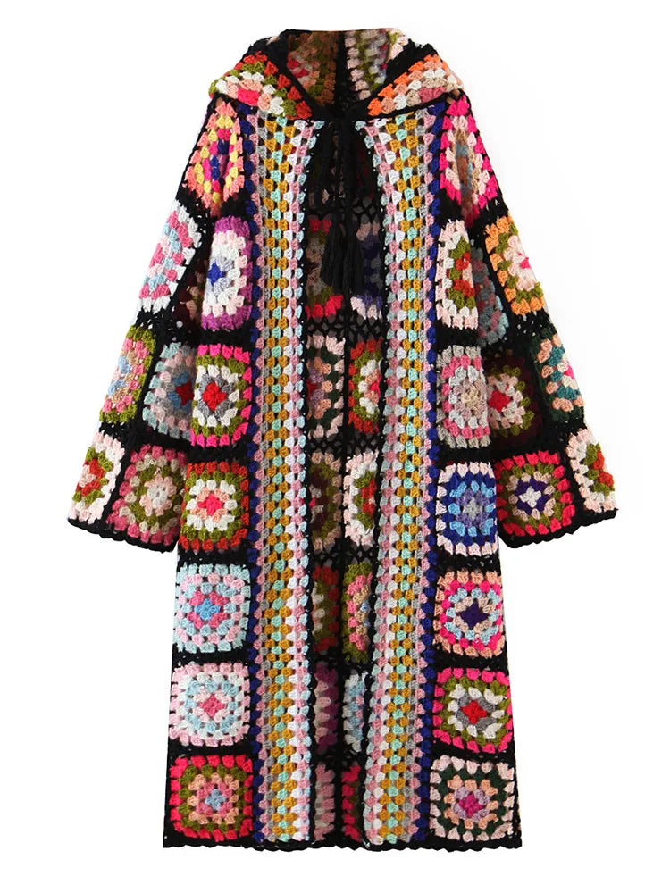 Cardigan crochê flowers TAM único