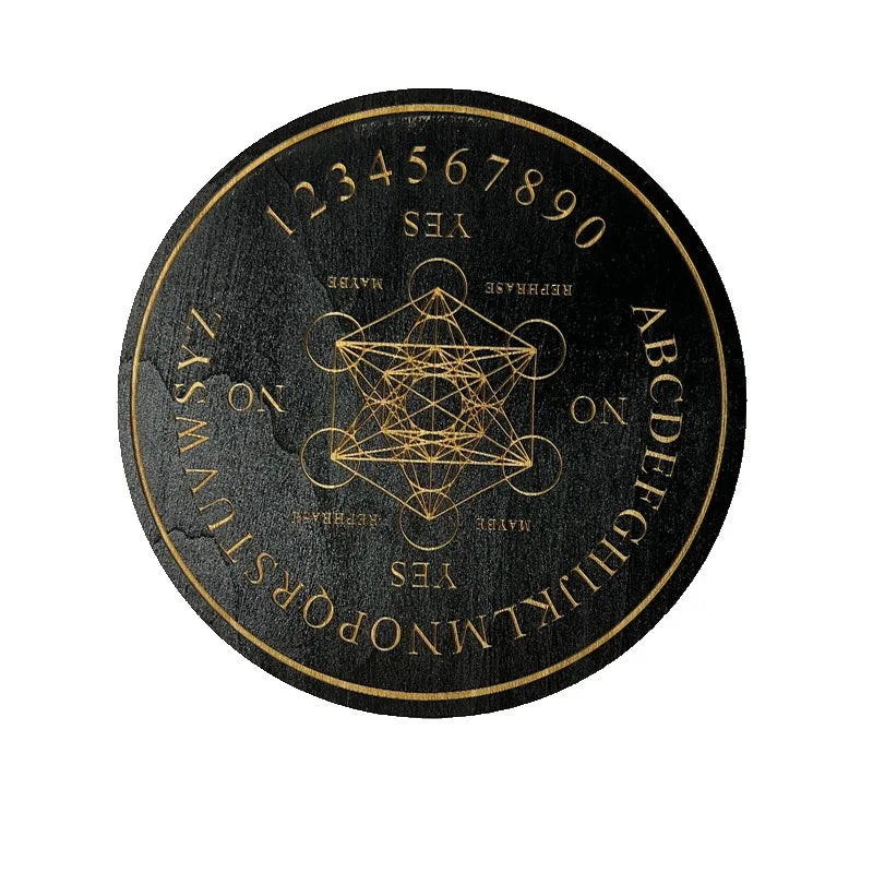 Muy bien 1 peça placa de pêndulo de madeira para adivinhação meditação altar metafísico porta-copos base de cristal sinais para decoração de casa