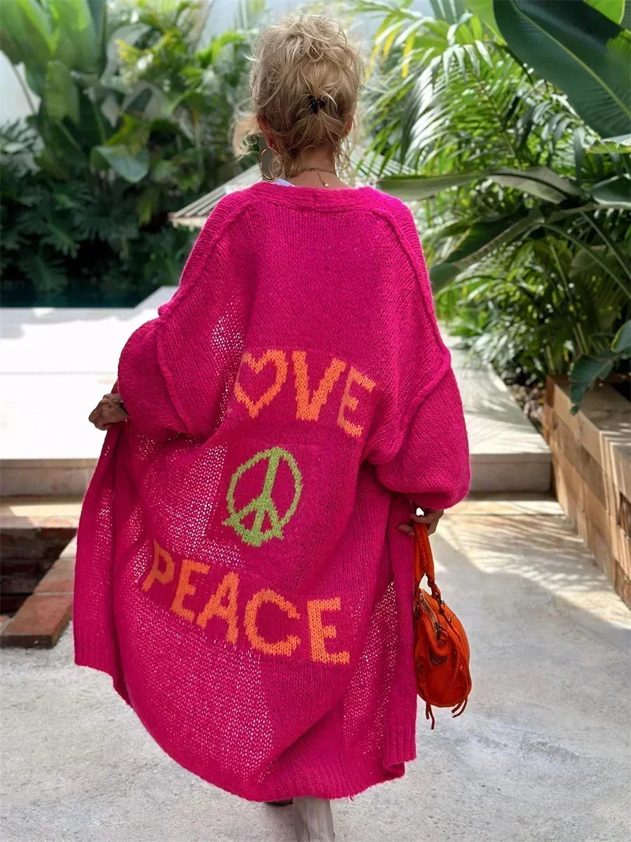 Cardigan Love & Peace