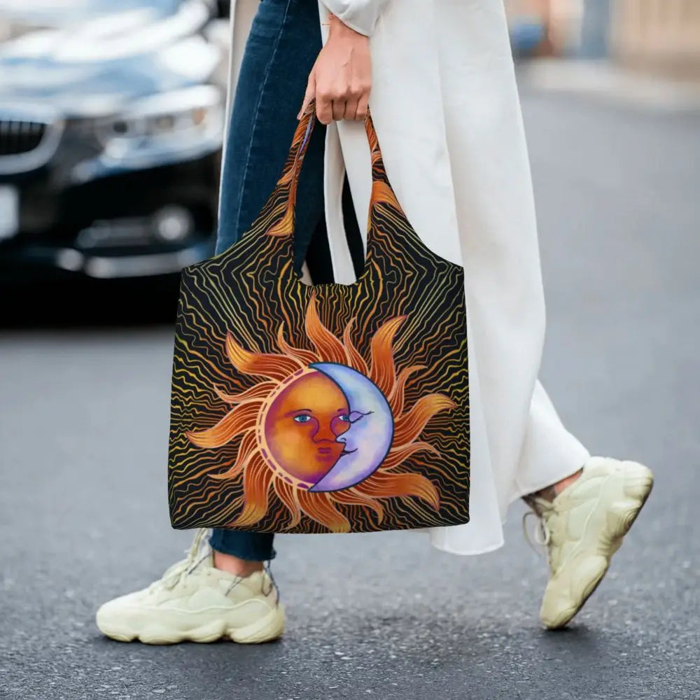 Bolsa lua e estrelas