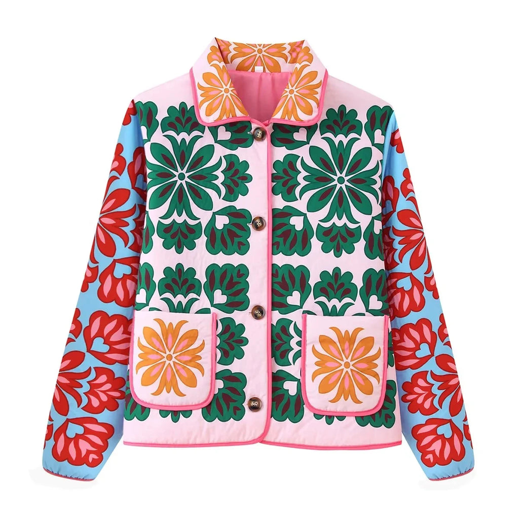 Jaqueta Floral Retrô