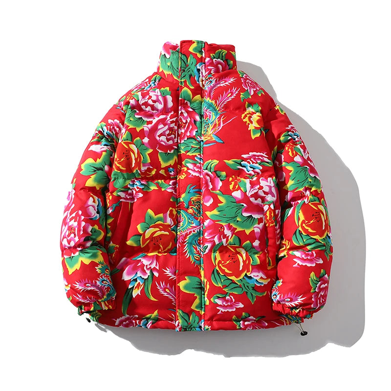 Jaqueta Parka flores