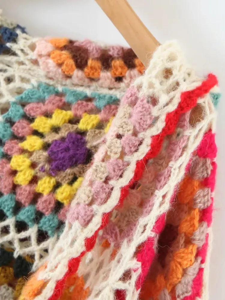 Boho cardigan crochê