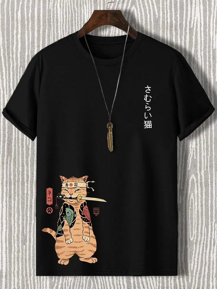 Camiseta cat vermelha e variações