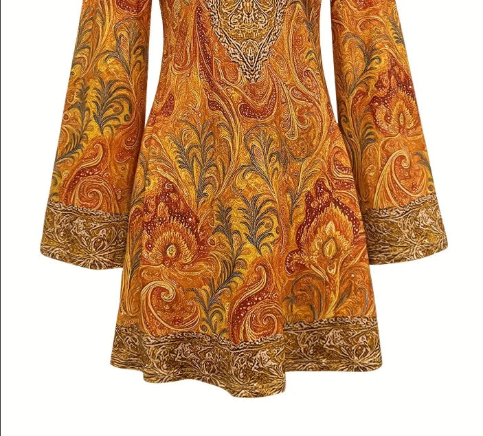 Vestido boho decote