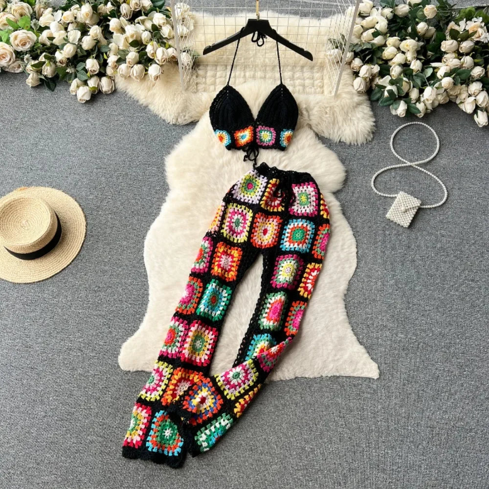 Conjunto crochê colors TAM único