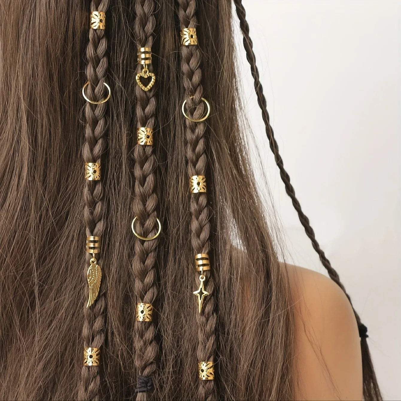 Anel de cabelo trançado, 45 peças