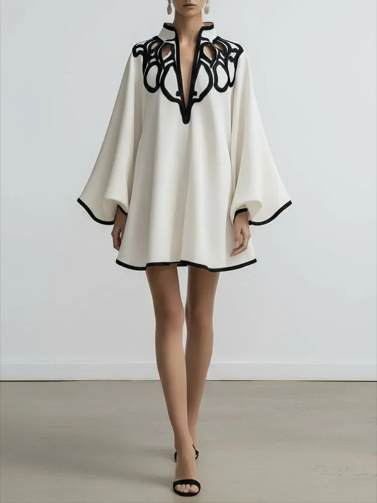 Vestido mini anos 70 branco