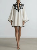Vestido mini anos 70 branco