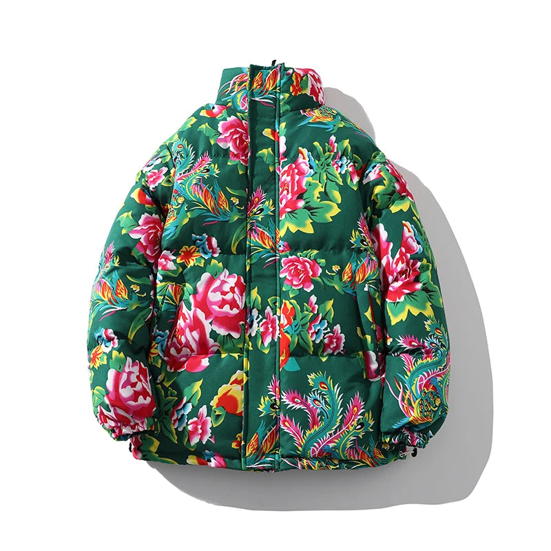 Jaqueta Parka flores