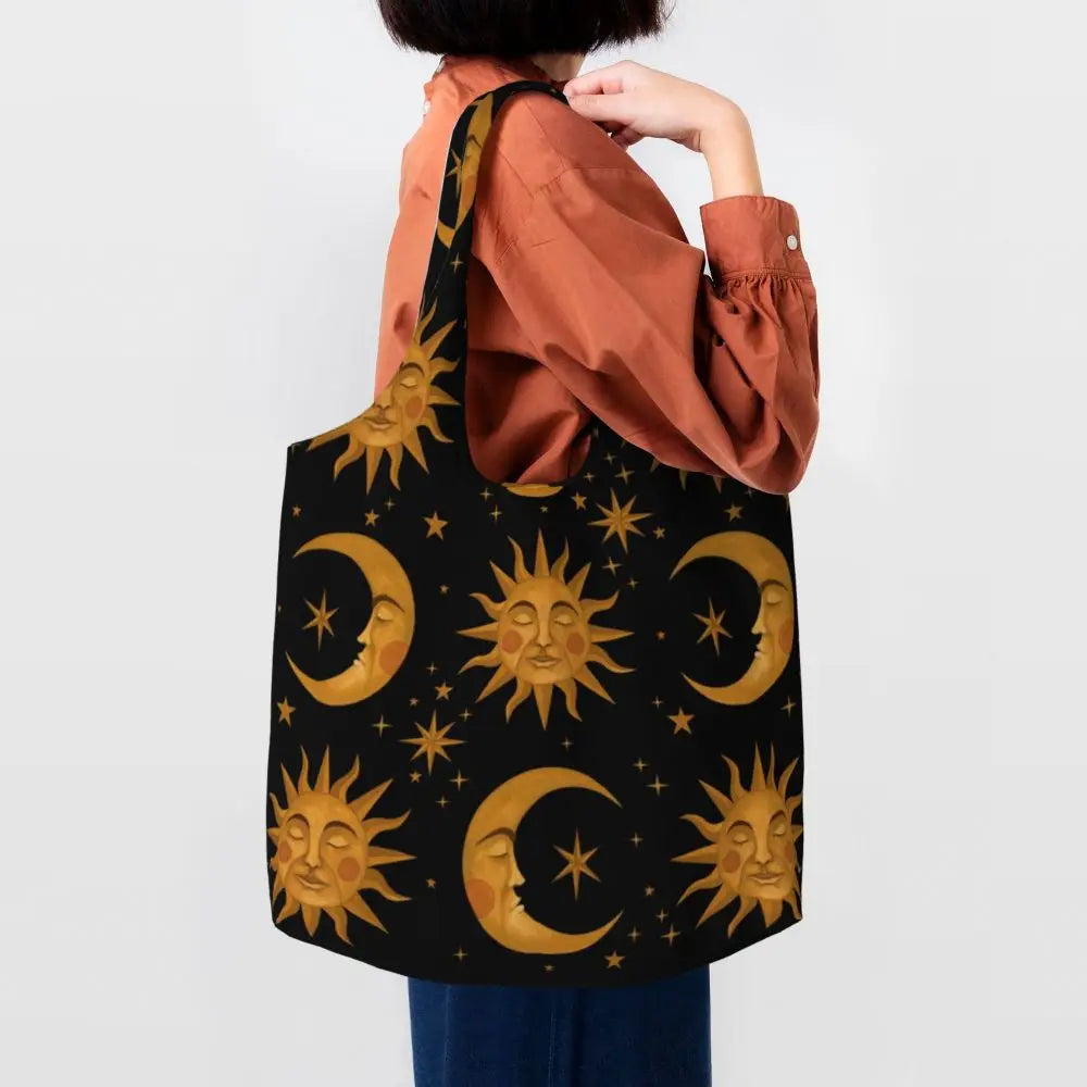 Bolsa lua e estrelas