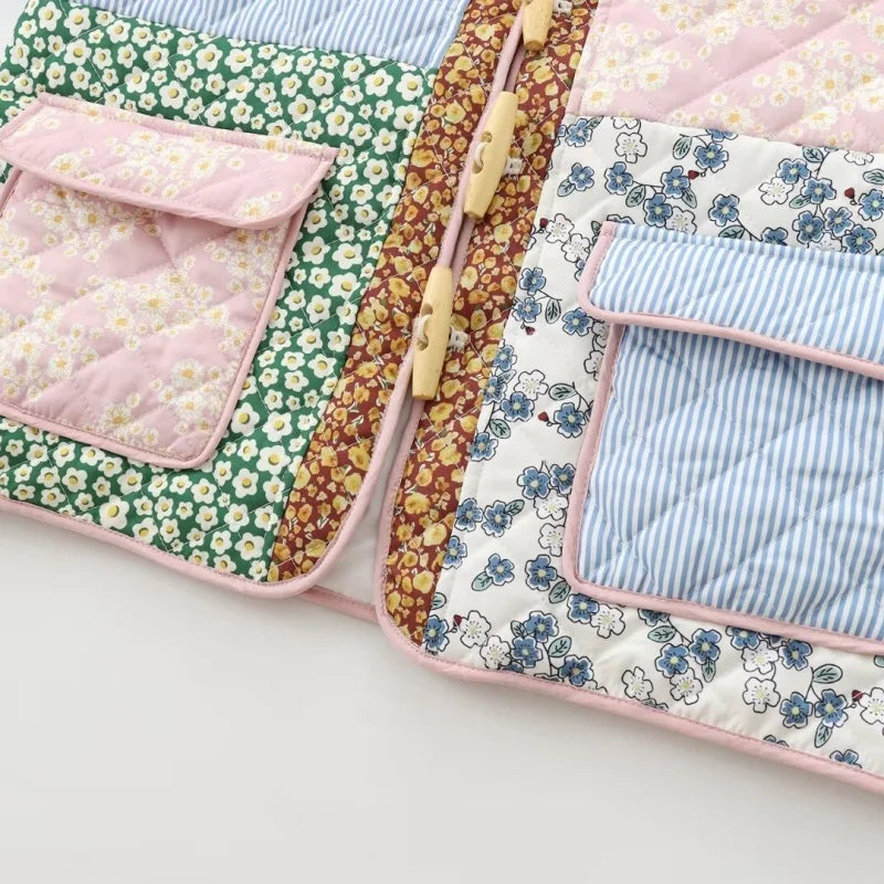 Casaco  patchwork multicolorido