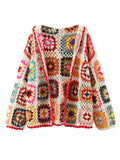 Boho cardigan crochê