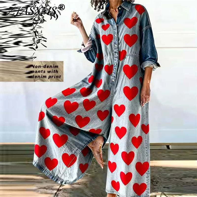 Macacão Feminino jeans estampas