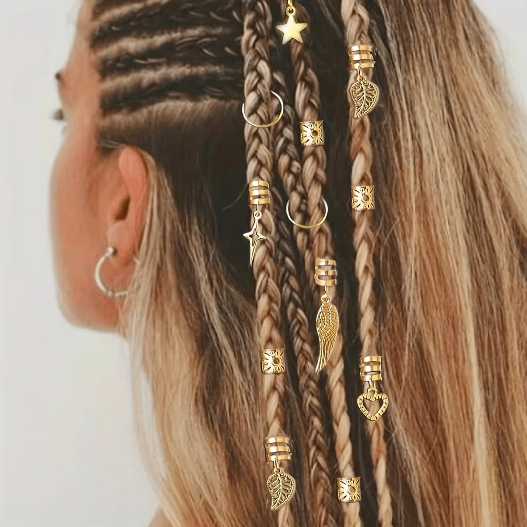 Anel de cabelo trançado, 45 peças
