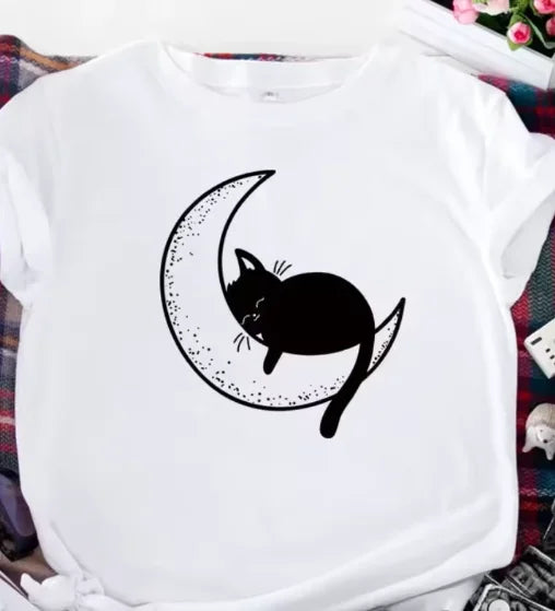 Camiseta Unissex black cat