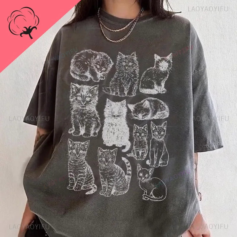 Camiseta gato tatoo