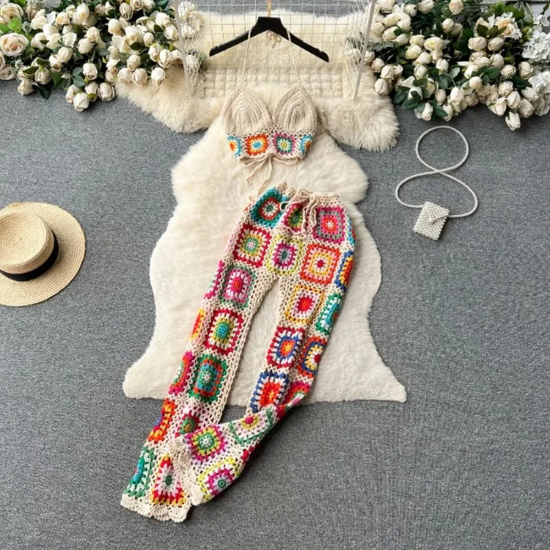 Conjunto crochê colors TAM único