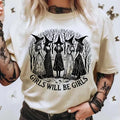 Meninas serão meninas bruxa feminista impresso em torno do pescoço retro camiseta casual manga curta verão moda estilo camiseta feminina topo