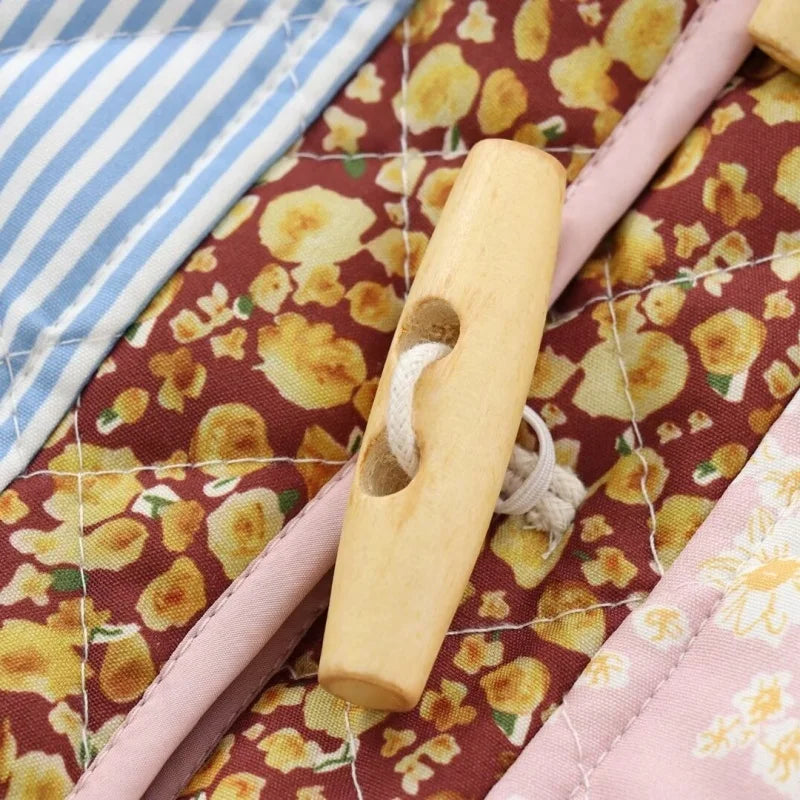 Casaco  patchwork multicolorido