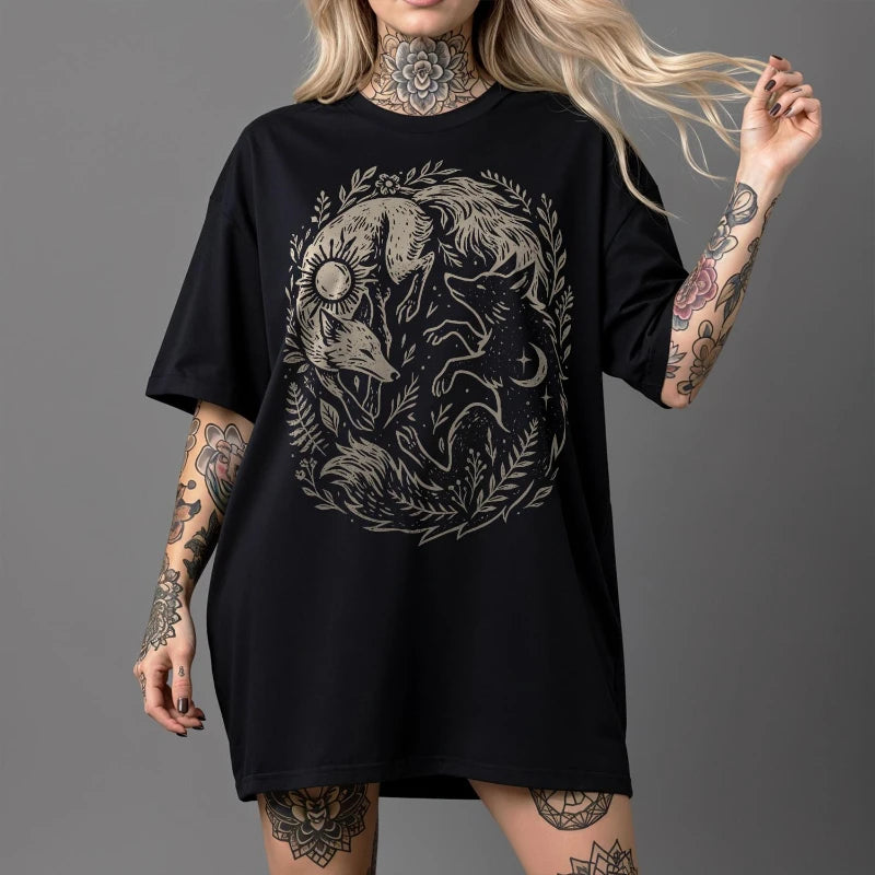 Camiseta correndo com lobos