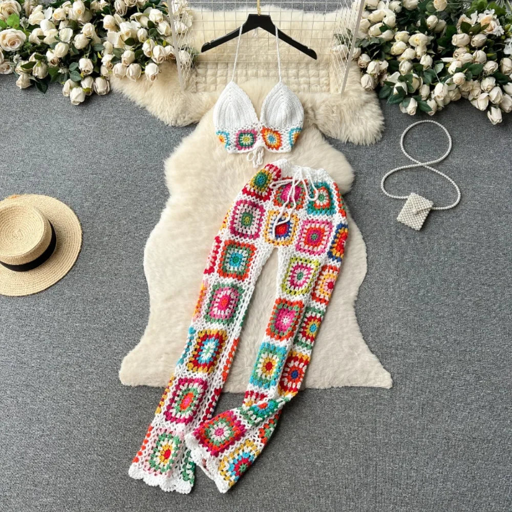 Conjunto crochê colors TAM único
