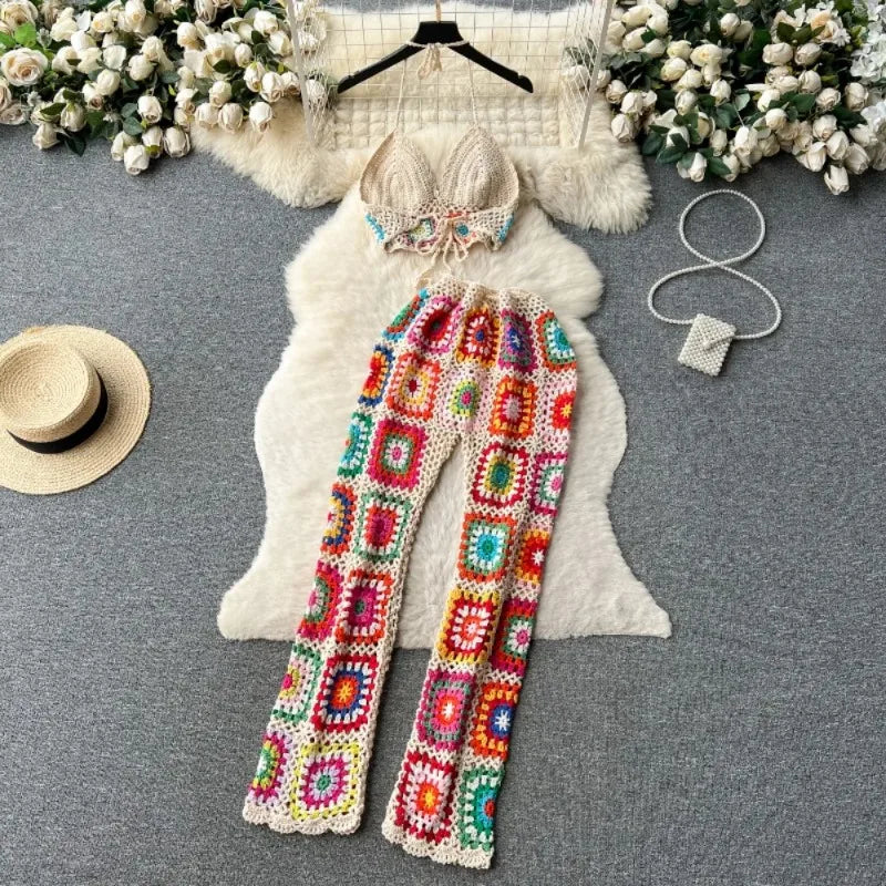 Conjunto crochê colors TAM único