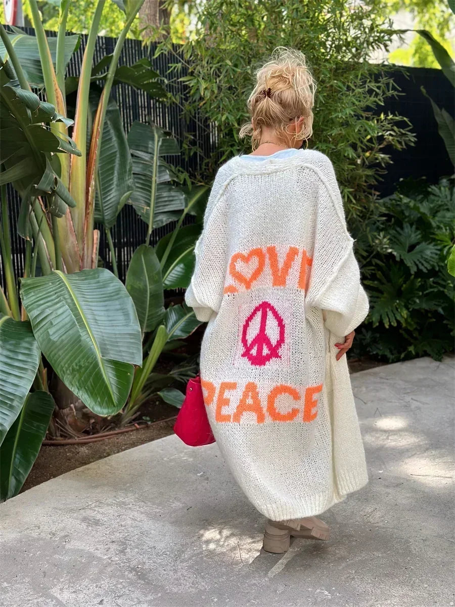 Cardigan Love & Peace