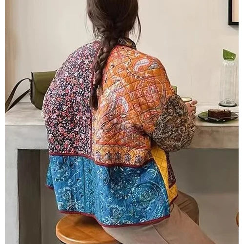 Jaqueta inverno patchwork
