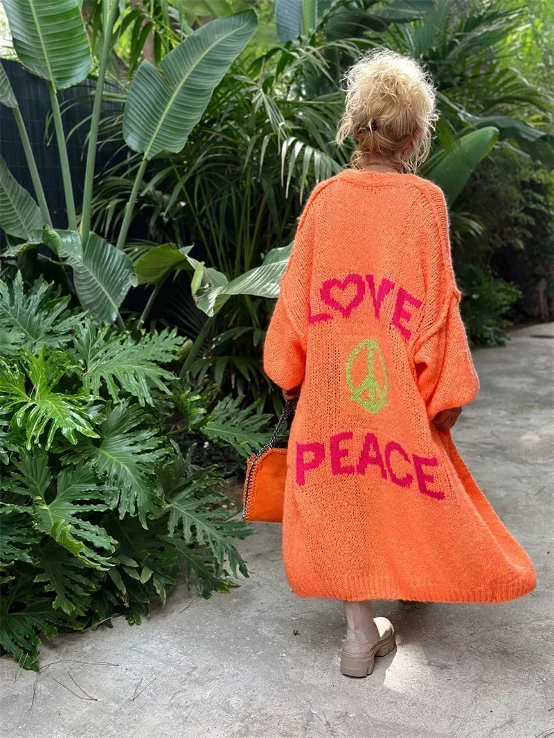 Cardigan Love & Peace