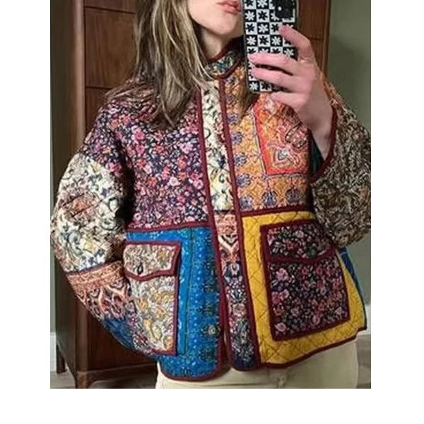 Jaqueta inverno patchwork