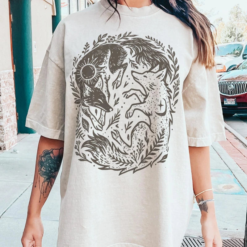 Camiseta correndo com lobos