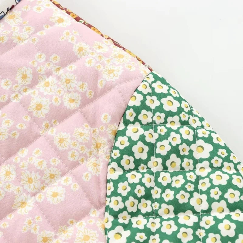 Casaco  patchwork multicolorido