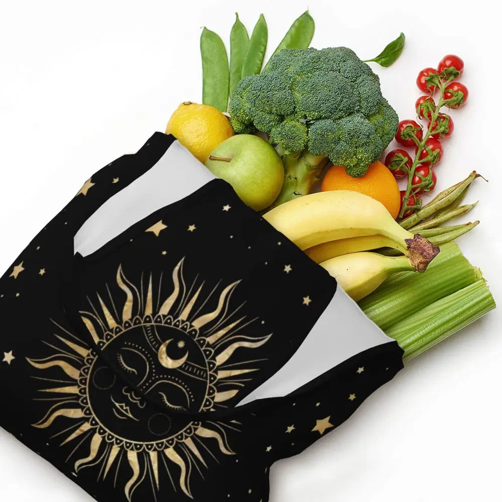 Bolsa lua e estrelas